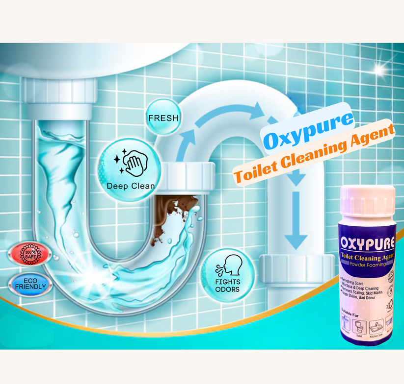 OxyPure Toilet Cleaning Agent - 100 % Original Product - Money Back Guarantee ( BUY 1 GET 2 FREE )