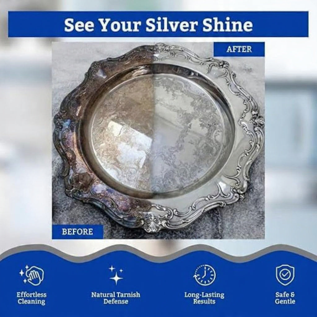 Instant Silver Dip Cleaner for Home & Kitchen | Safe Silver Cleaning Liquid with No Silver Loss
