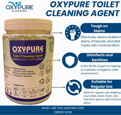 OxyPure Toilet Cleaning Agent - 100 % Original Product - Money Back Guarantee ( BUY 1 GET 2 FREE )