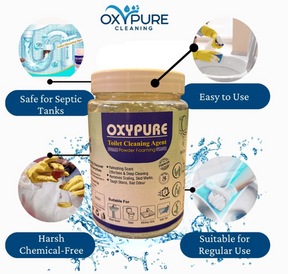 OxyPure Toilet Cleaning Agent - 100 % Original Product - Money Back Guarantee ( BUY 1 GET 2 FREE )