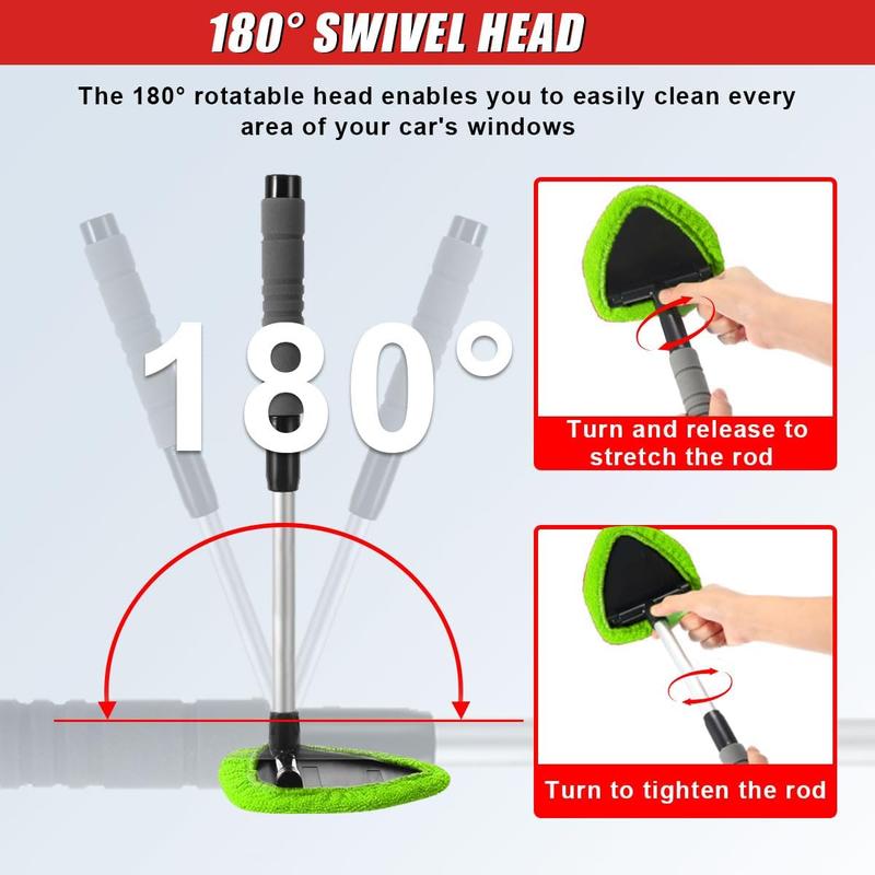 Windshield Cleaner Tool with Extendable Handle
