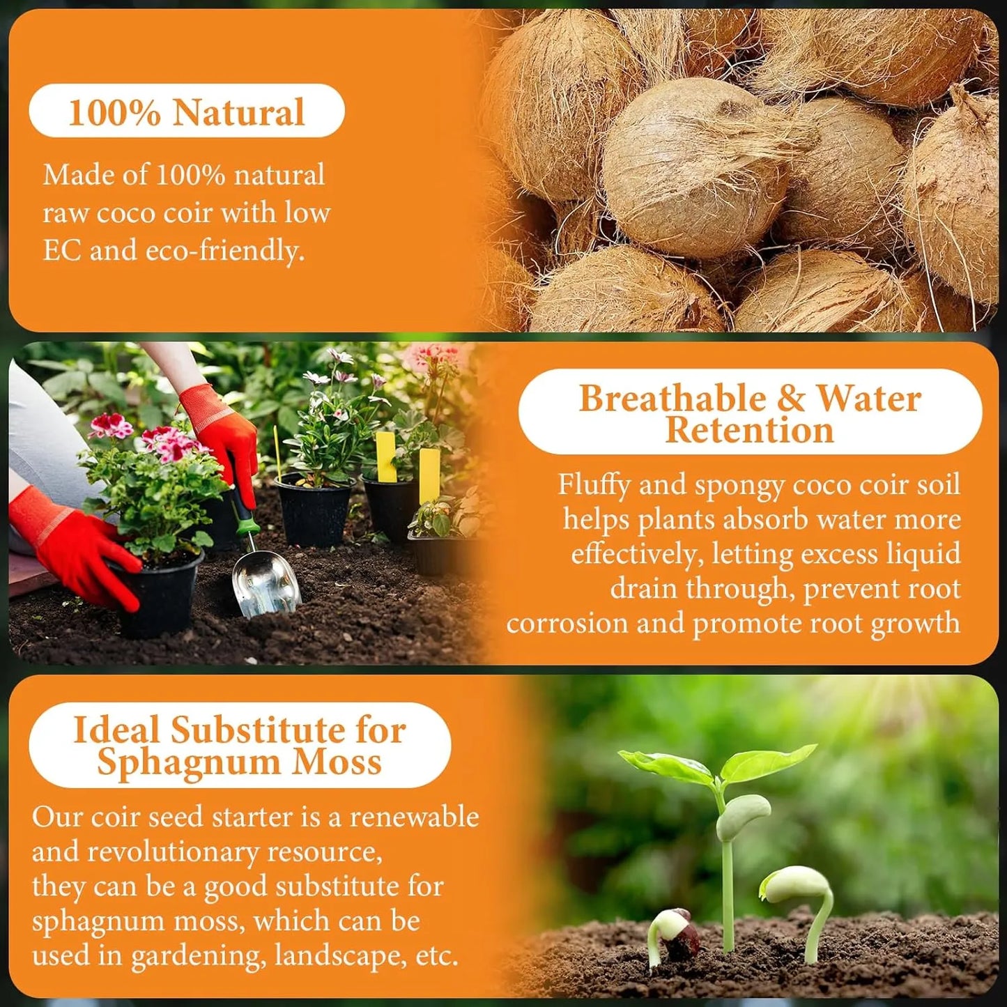 ✨Last Day Sale 49% OFF✨ - Organic Coconut Coir for Plants | Buy 1 Get 1 Free |