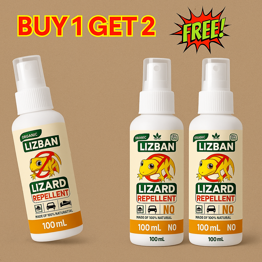 Lizard Repellent Spray - Safe, Effective Lizard Protection (Buy 1 Get 2 Free)