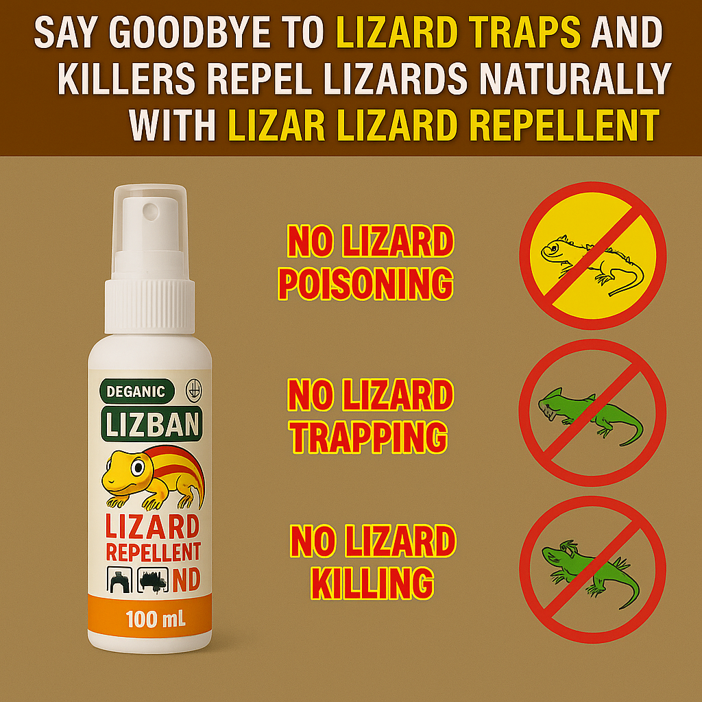 Lizard Repellent Spray - Safe, Effective Lizard Protection (Buy 1 Get 2 Free)
