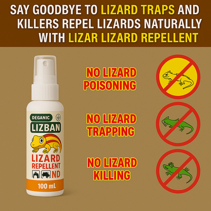 Lizard Repellent Spray - Safe, Effective Lizard Protection (Buy 1 Get 2 Free)