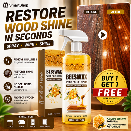 Beeswax Wood Polish Spray Restore Shine Protect Furniture Buy 1 Get 1 Free