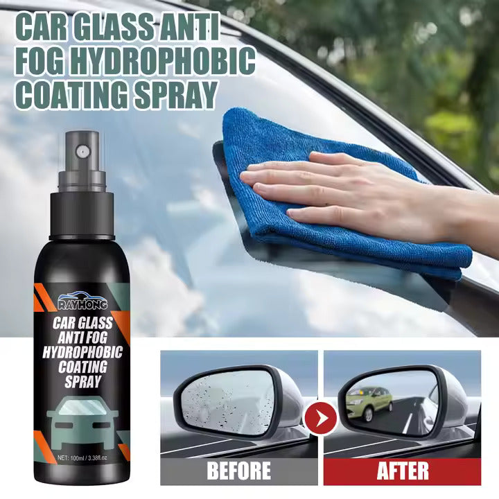 Car Glass Anti- Fog Hydrophobic Coating Spray (Pack of 2)