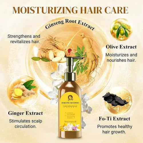 Japanese Long Lasting Natural Hair Dye Shampoo (Buy 2 Get 2 Free)🍶