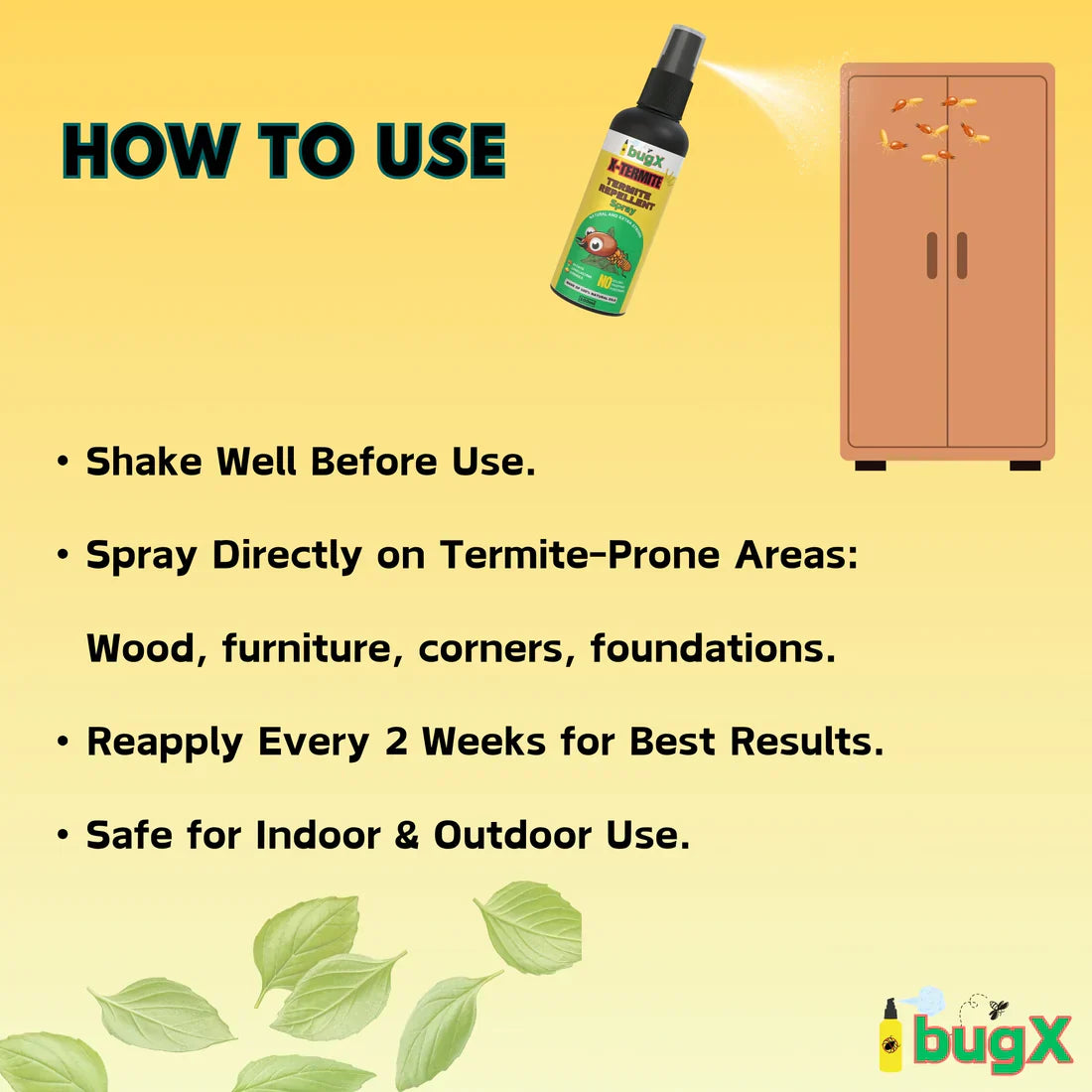 X-TERMITE Termite Repellent Spray | Deemak Spray for Home - Pack of 2