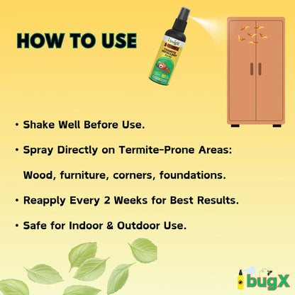 X-TERMITE Termite Repellent Spray | Deemak Spray for Home - Pack of 2