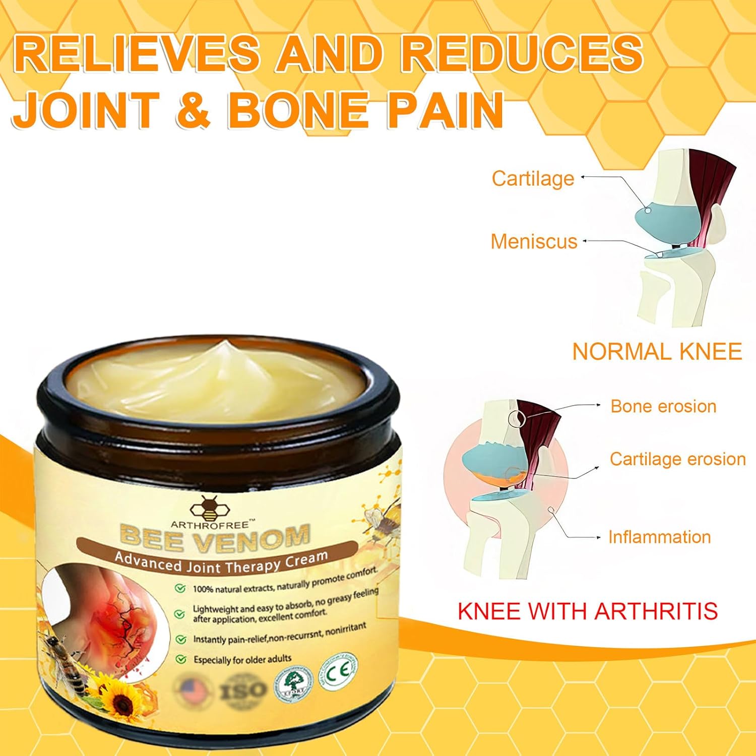 BeeFlex™ - Bee-Venom Pain-Relief Bone Healing Cream 🐝✨(Buy 1 Get 1 Free🔥🔥)
