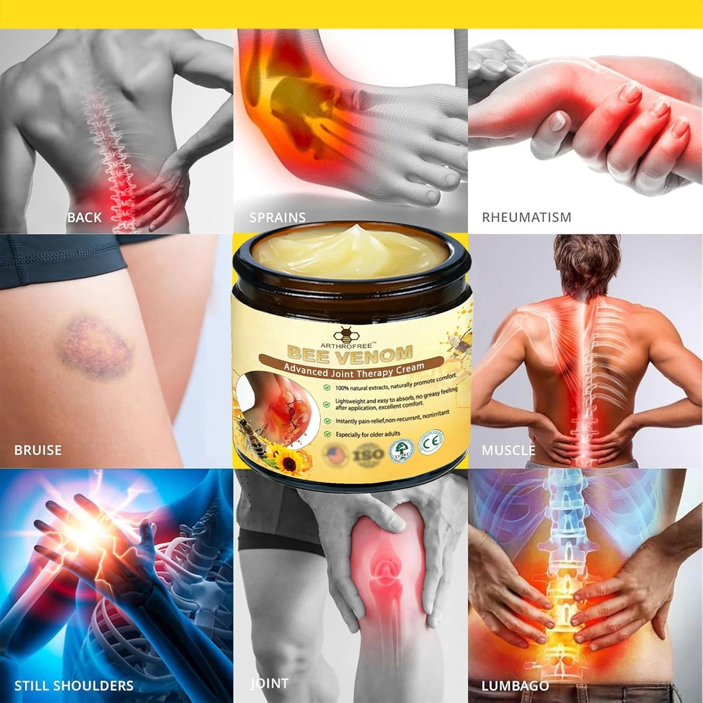 BeeFlex™ - Bee-Venom Pain-Relief Bone Healing Cream 🐝✨(Buy 1 Get 1 Free🔥🔥)