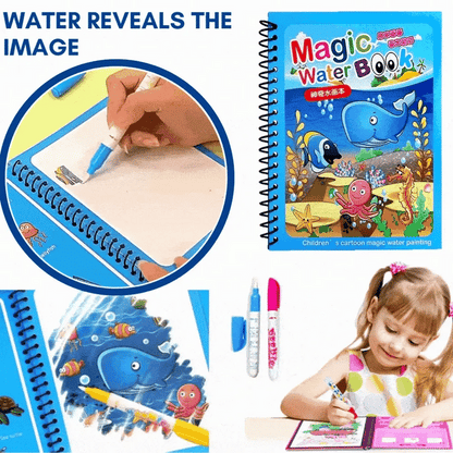Reusable Magic Water Painting Book ( Pack of 4 )