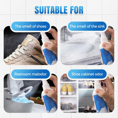 Antibacterial, fast-drying deodorant spray for shoes and socks